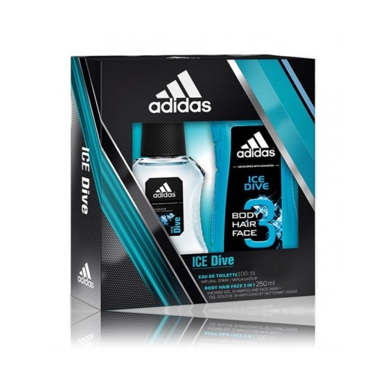 ESTUCHE ADIDAS ICE DIVE HOMBRE 2PZS 100ML EDT + DESODORANTE