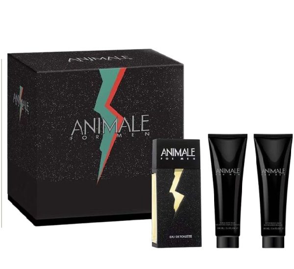 ESTUCHE ANIMALE HOMBRE 3PZS 100ML EDT + AFTER SHAVE + GEL DE BAÑO