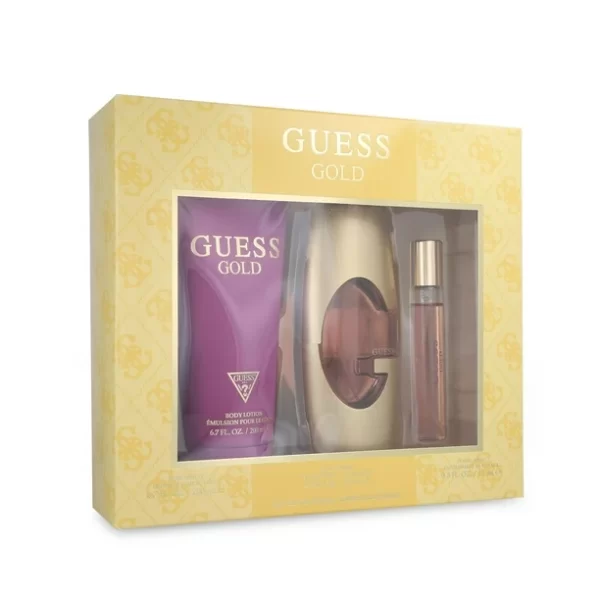 ESTUCHE GUESS GUESS GOLD MUJER 3PZS 75ML EDT + 15ML EDT + CREMA