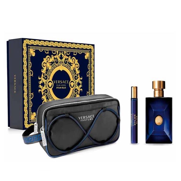 ESTUCHE VERSACE DYLAN BLUE HOMBRE 3PZS 100ML EDT + 10ML EDT + MARICONERA