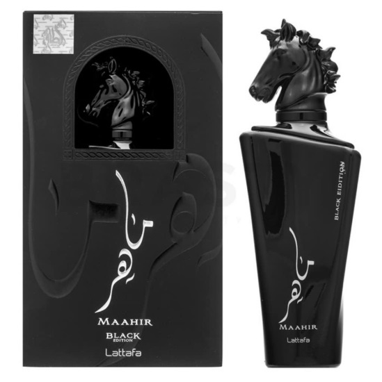 MAAHIR-BLACK-UNISEX-100ML-EDP-LATTAFA.jpg MAAHIR NEGRO UNISEX 100ML EDP LATTAFA - Image 1