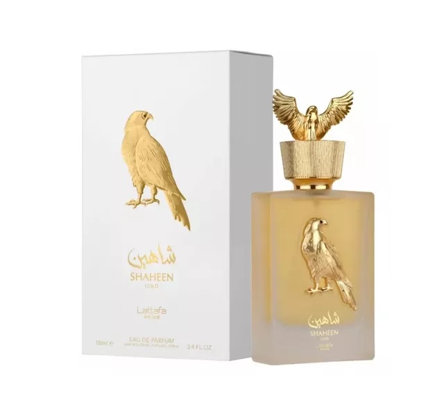 SHAHEEN-GOLD-UNISEX-100ML-EDP-LATTAFA.jpg SHAHEEN GOLD UNISEX 100ML EDP LATTAFA - Image 1