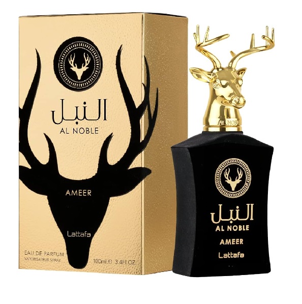 al-noble-AMEER.jpg AL NOBLE AMEER NEGRO UNISEX 100ML EDP LATTAFA - Image 1