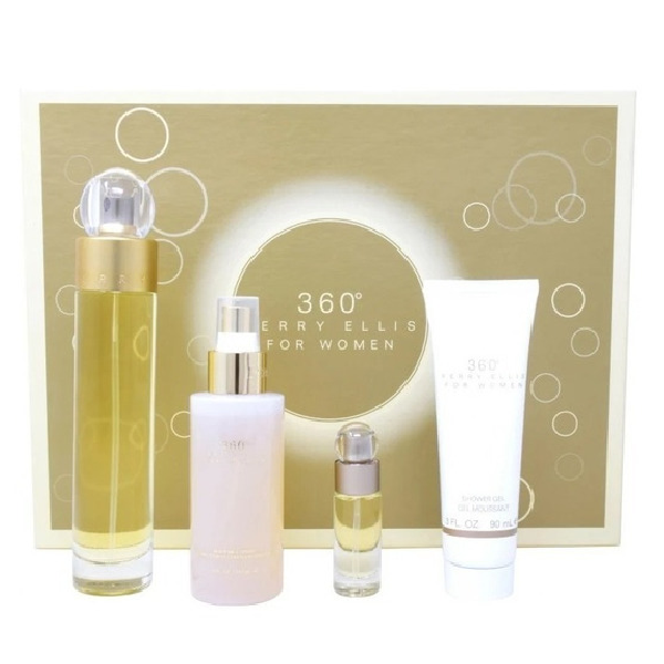 estuche-360-mujer.png ESTUCHE PERRY ELLIS 360 MUJER 4PZS 100ML EDT + 7.5ML EDT + GEL DE BAÑO + SPLASH - Image 1